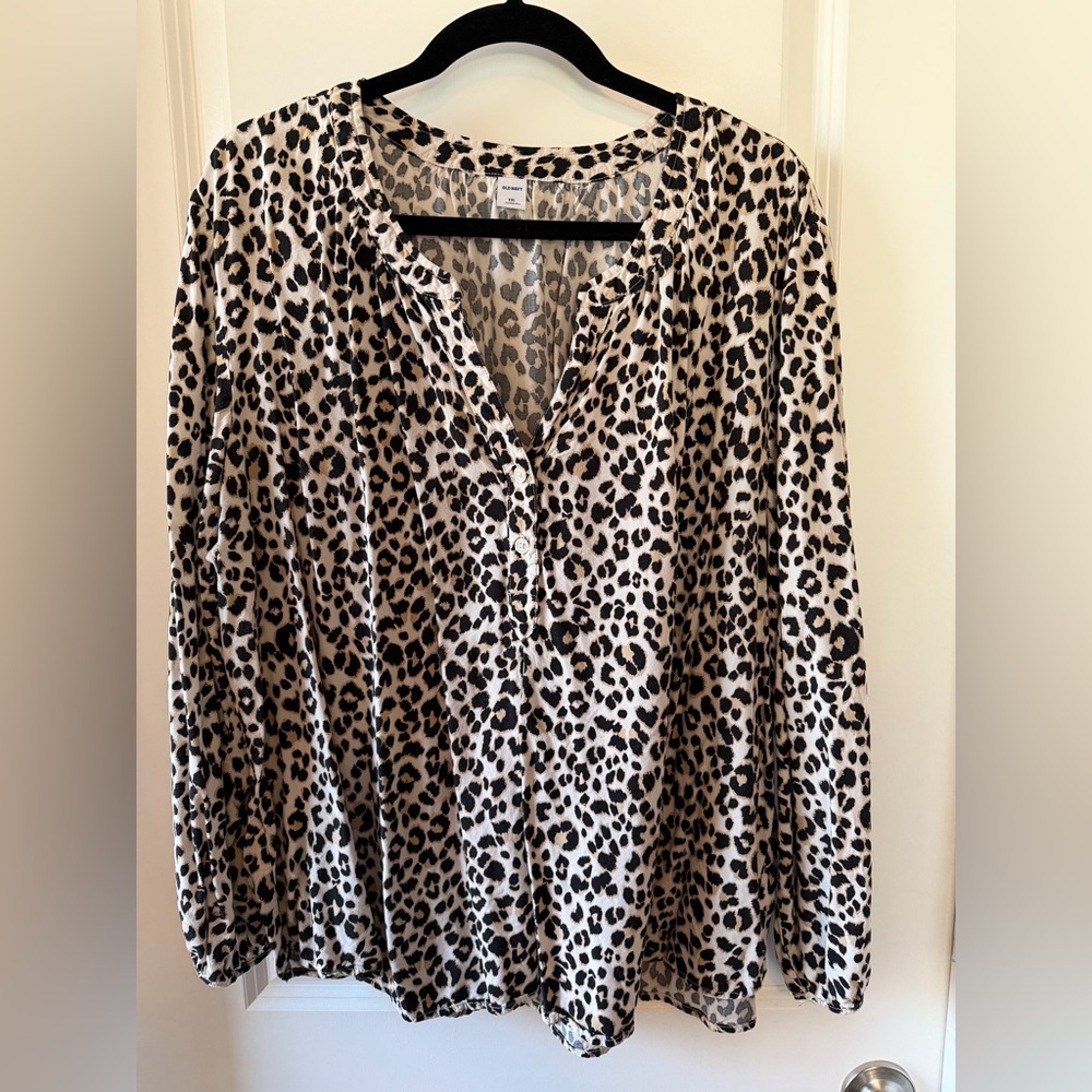 Old Navy Animal Print Blouse